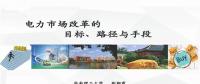 PPT | 電力市場(chǎng)改革的目標(biāo)、路徑與手段