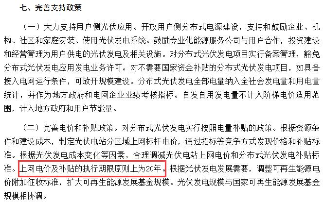 光伏補貼是不是20年以后就取消了？