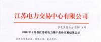 江蘇 | 2018年6月集中競價交易結(jié)果：成交電量33.31億千瓦時！