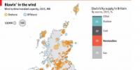 英國(guó)風(fēng)電地圖：近7000臺(tái)風(fēng)機(jī)、<font color=