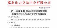 2018年10月京津唐電網(wǎng)冀北地區(qū)直接交易結(jié)算及<font color=